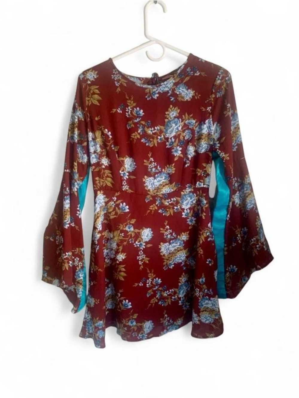 Forever 21 floral cowgirl dress y2k bell sleeve cowgirl size S/M